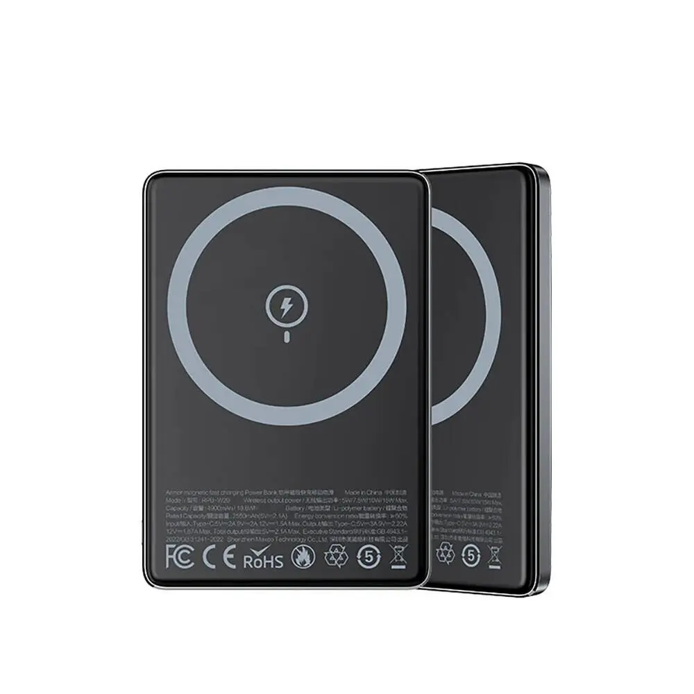 Recci RPB-W20 20W PD ve 15W Kablosuz Şarjlı Powerbank 4900mAh