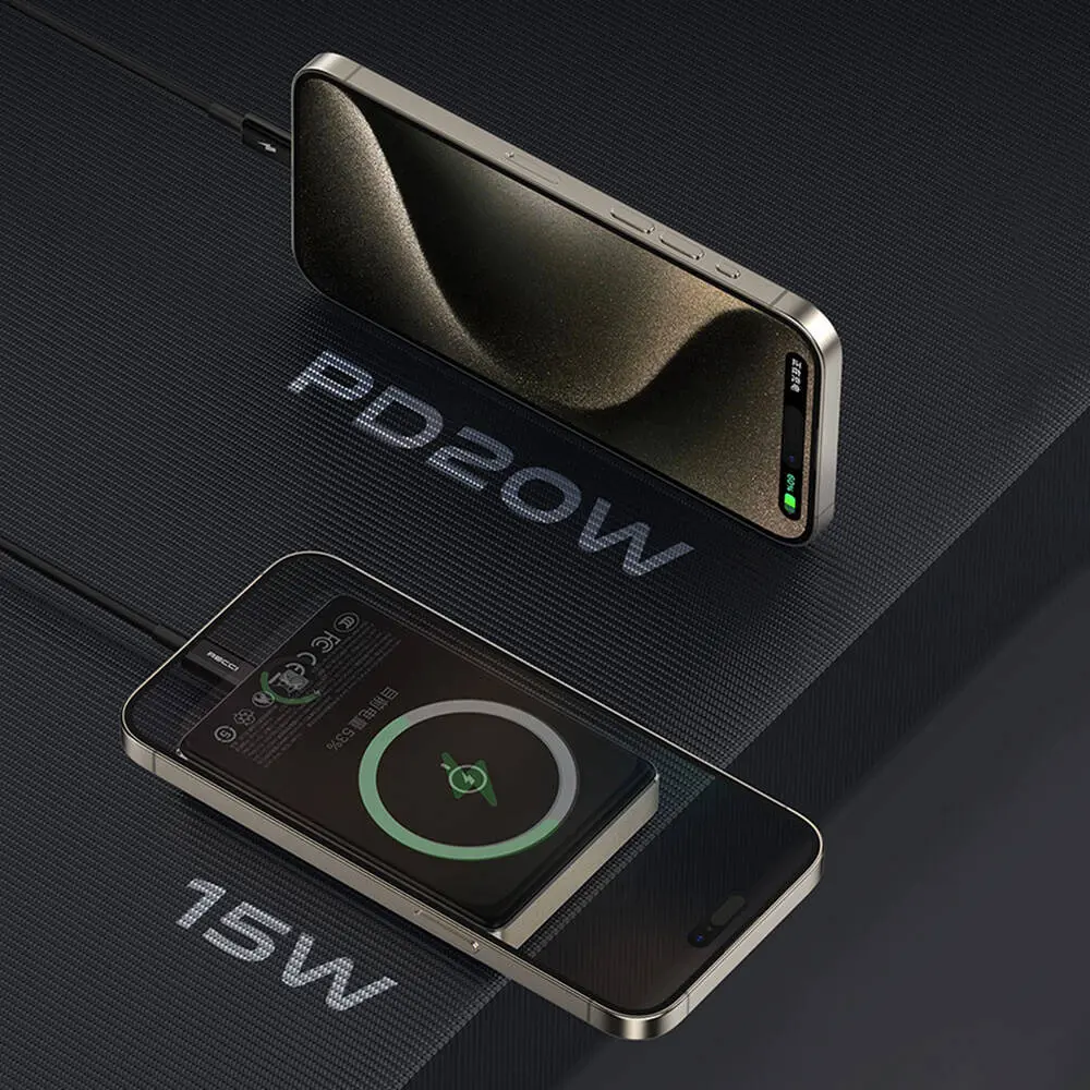 Recci RPB-W26 Armor 10000mAh Manyetik Kablosuz Powerbank, PD 20W