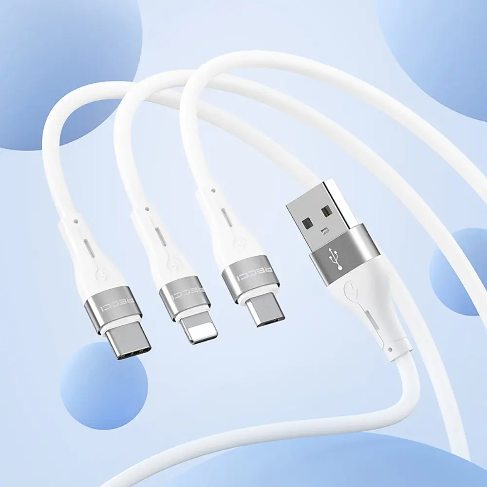 Recci RS11C Swift USB-A to Type-C Şarj ve Data Kablosu, 3A, 1 m