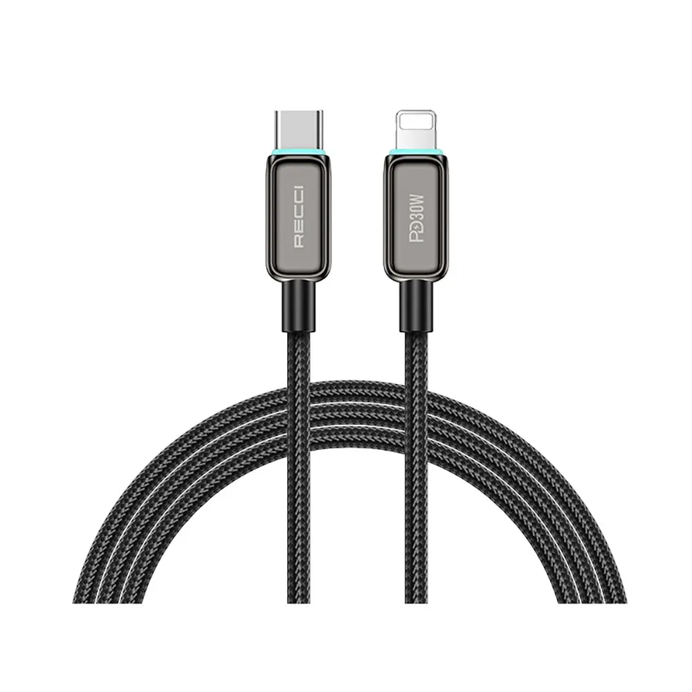 Recci RS42CL Type-C to Lightning PD 30W Şarj ve Data Kablosu 1.5 m
