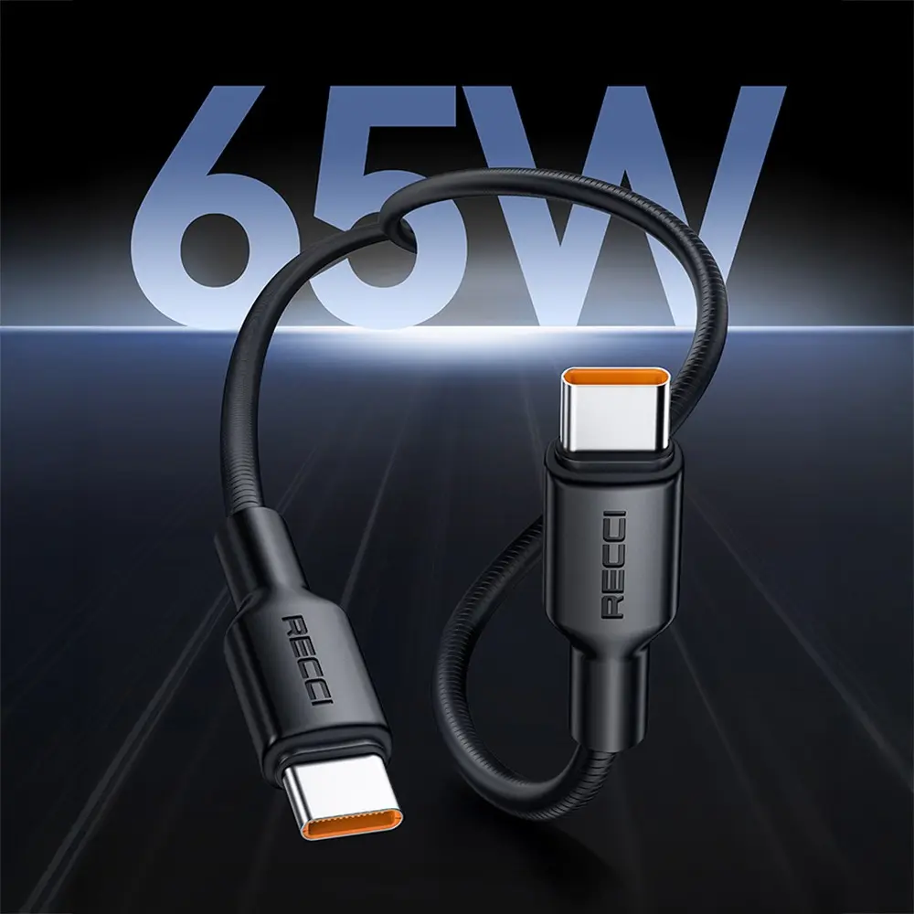 Recci RS46C USB-A to Type-C Şarj ve Data Kablosu, 100W 1.2 m