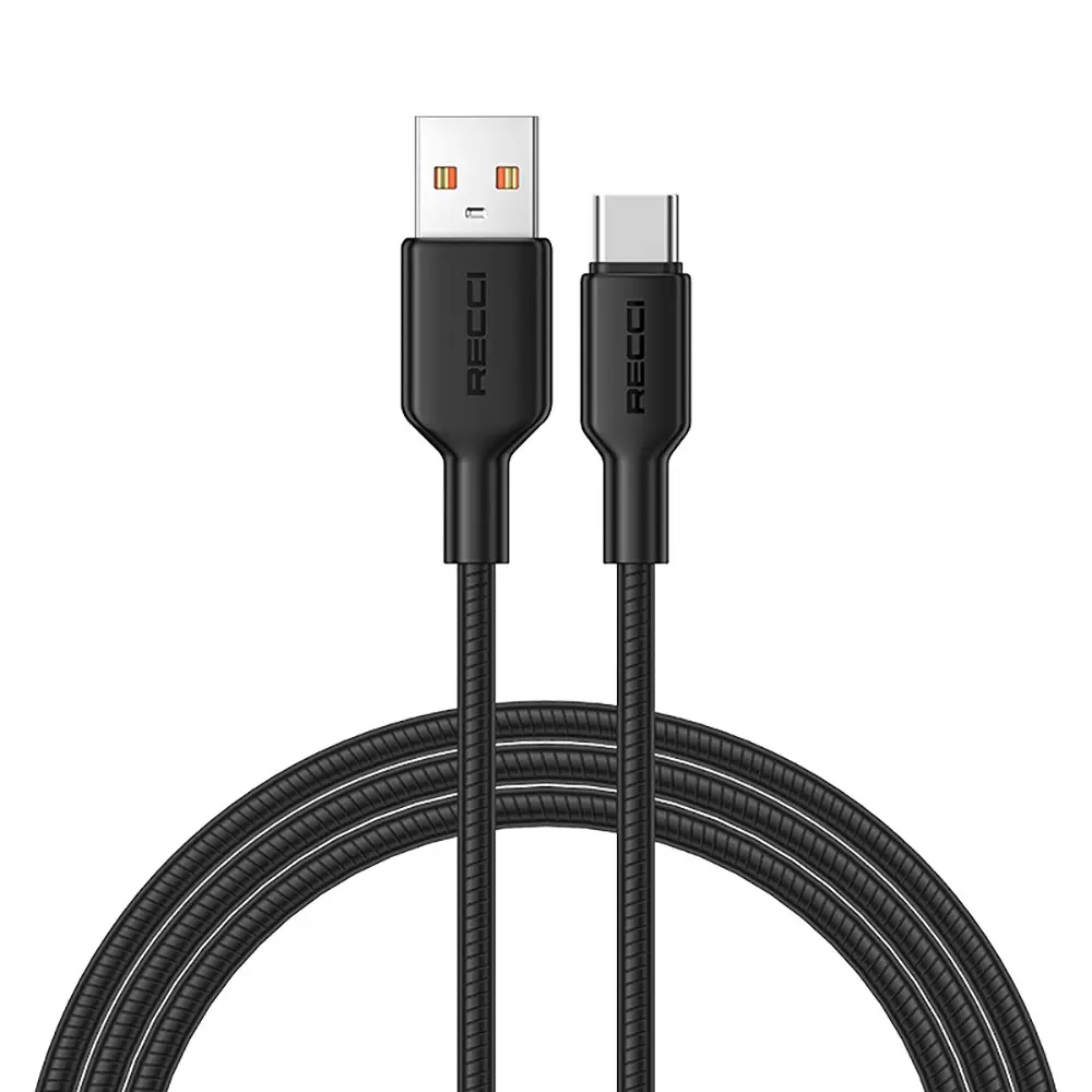 Recci RS46C USB-A to Type-C Şarj ve Data Kablosu, 100W 1.2 m