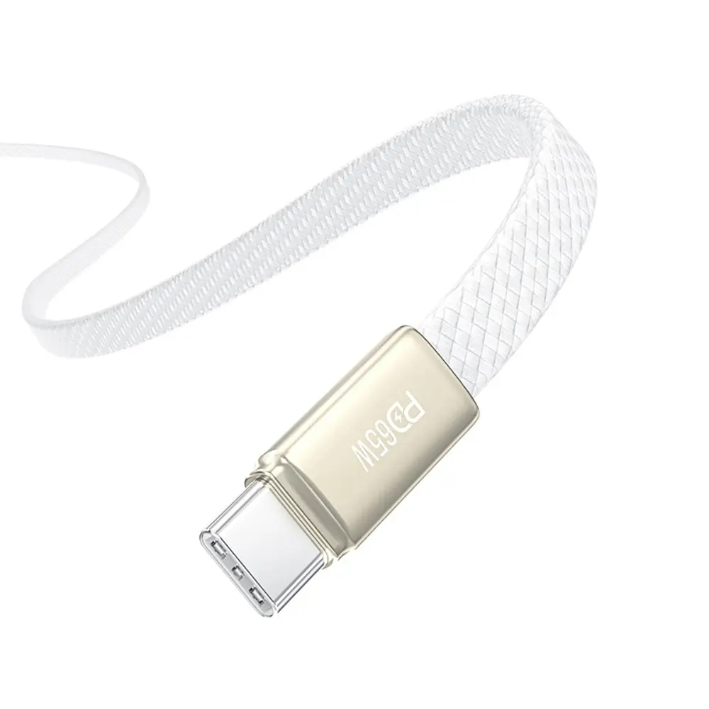 Recci RS55CC Type-C to Type-C 65W PD Şarj ve Data Kablosu, 1 m