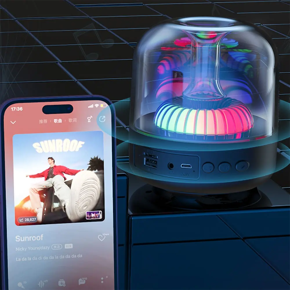 Recci RSK-W31 Amber Bluetooth 5.0 Hoparlör, RGB Işıklı ve 5W