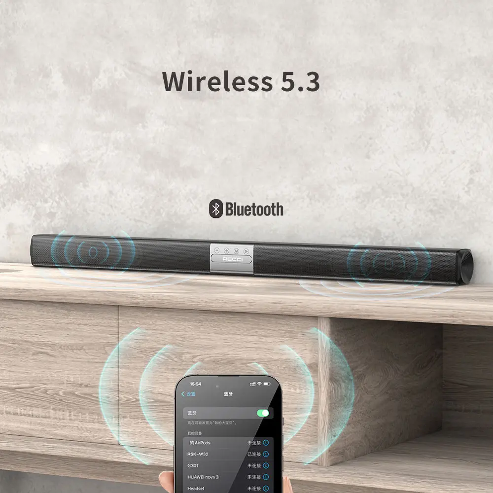 Recci RSK-W32 Bach Serisi Bluetooth Hoparlör, 10W ve Bluetooth 5.3