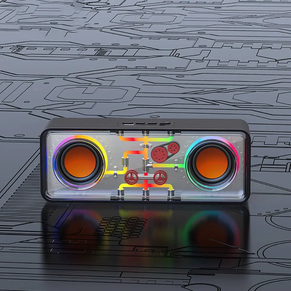 Recci RSK-W38 Space Station Bluetooth Hoparlör, RGB Işıklı ve FM Radyolu