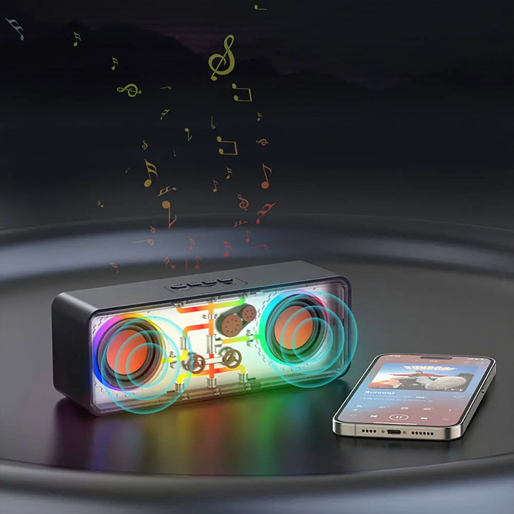 Recci RSK-W38 Space Station Bluetooth Hoparlör, RGB Işıklı ve FM Radyolu
