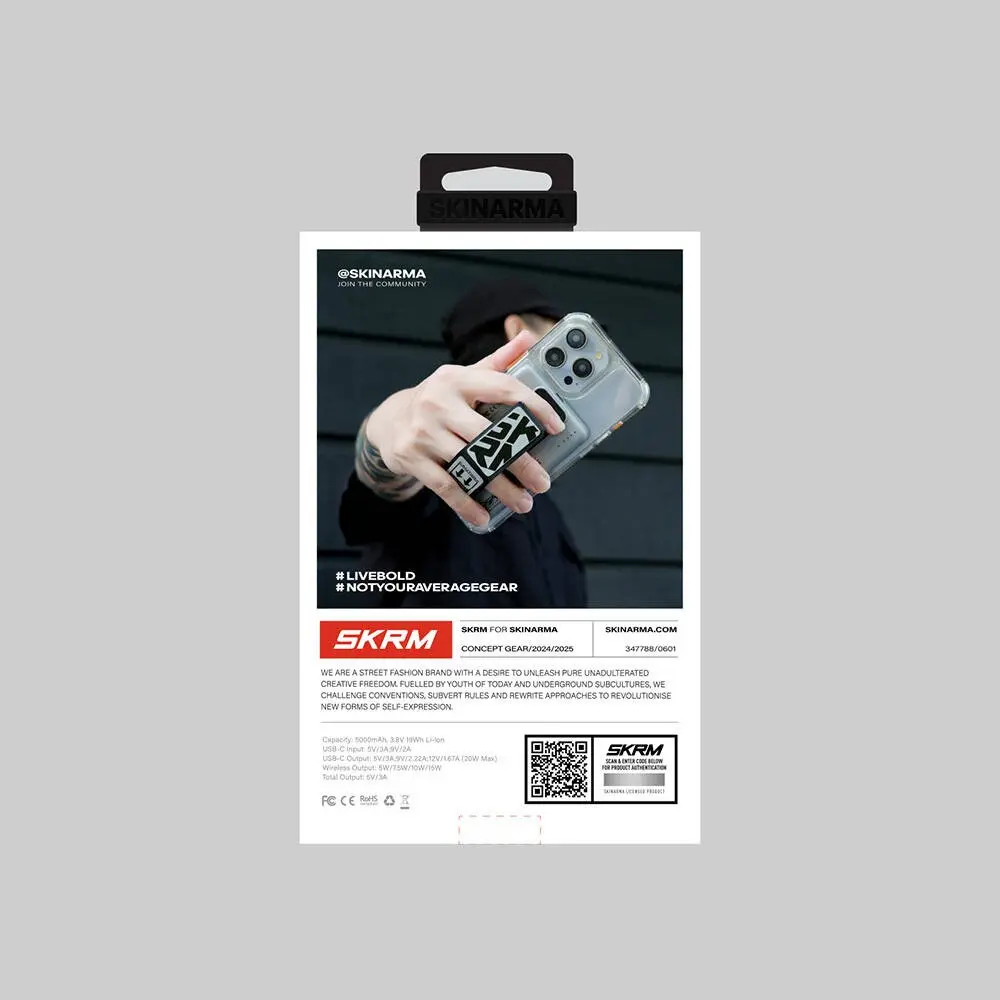 SkinArma Kira Kobai 5000mAh Standlı Manyetik Powerbank, 20W PD ve 15W Kablosuz Şarj