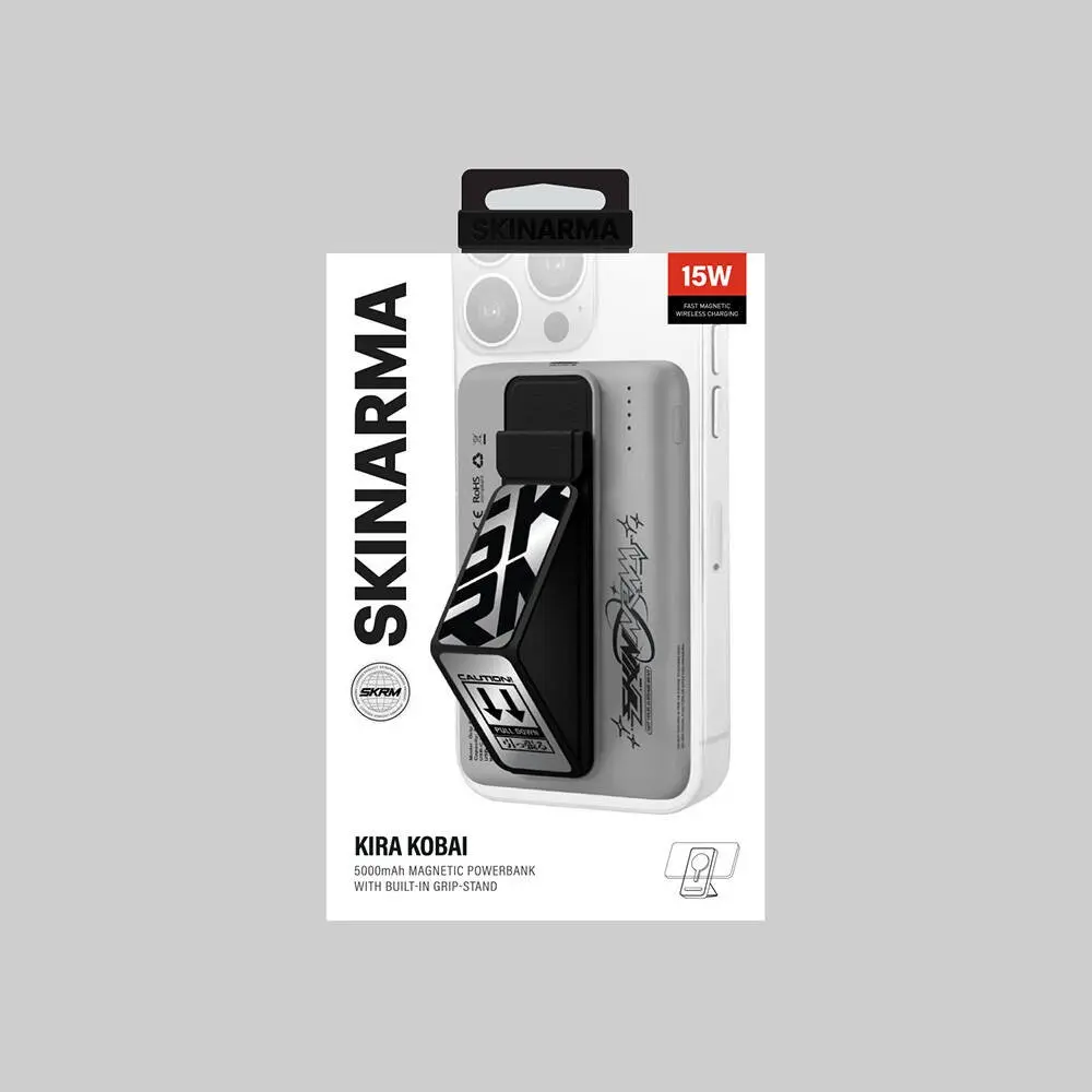 SkinArma Kira Kobai 5000mAh Standlı Manyetik Powerbank, 20W PD ve 15W Kablosuz Şarj