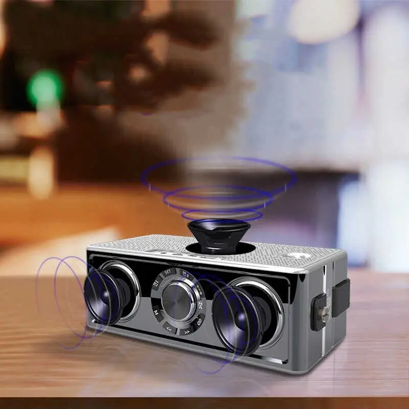 Soaiy S18 Bluetooth Hoparlör, Aynalı Tasarım ve Taşıma Kulplu
