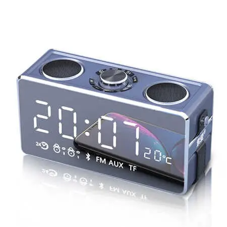 Soaiy S18 Bluetooth Hoparlör, Aynalı Tasarım ve Taşıma Kulplu
