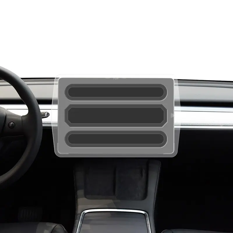 Tesla Model 3 Multimedya Ekran Koruyucu, Uygulama Aparatlı Temperli Cam - CaseWorld