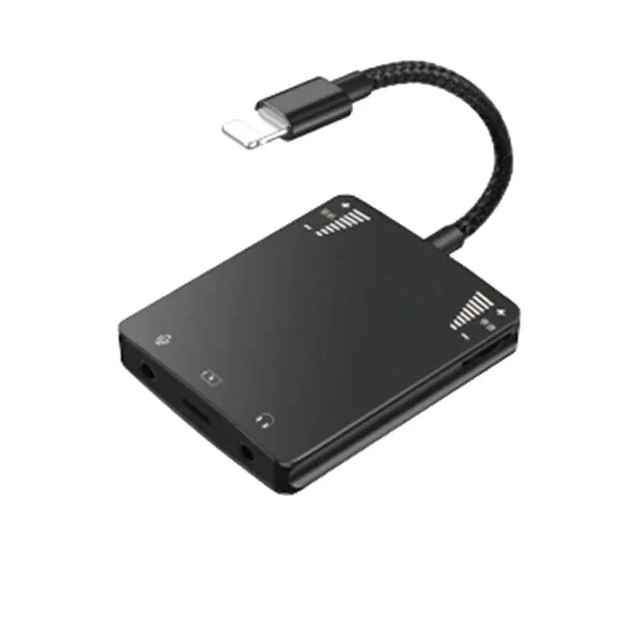Wiwu 3 in 1 Lightning Ses Adaptörü, 2x 3.5 mm Girişli