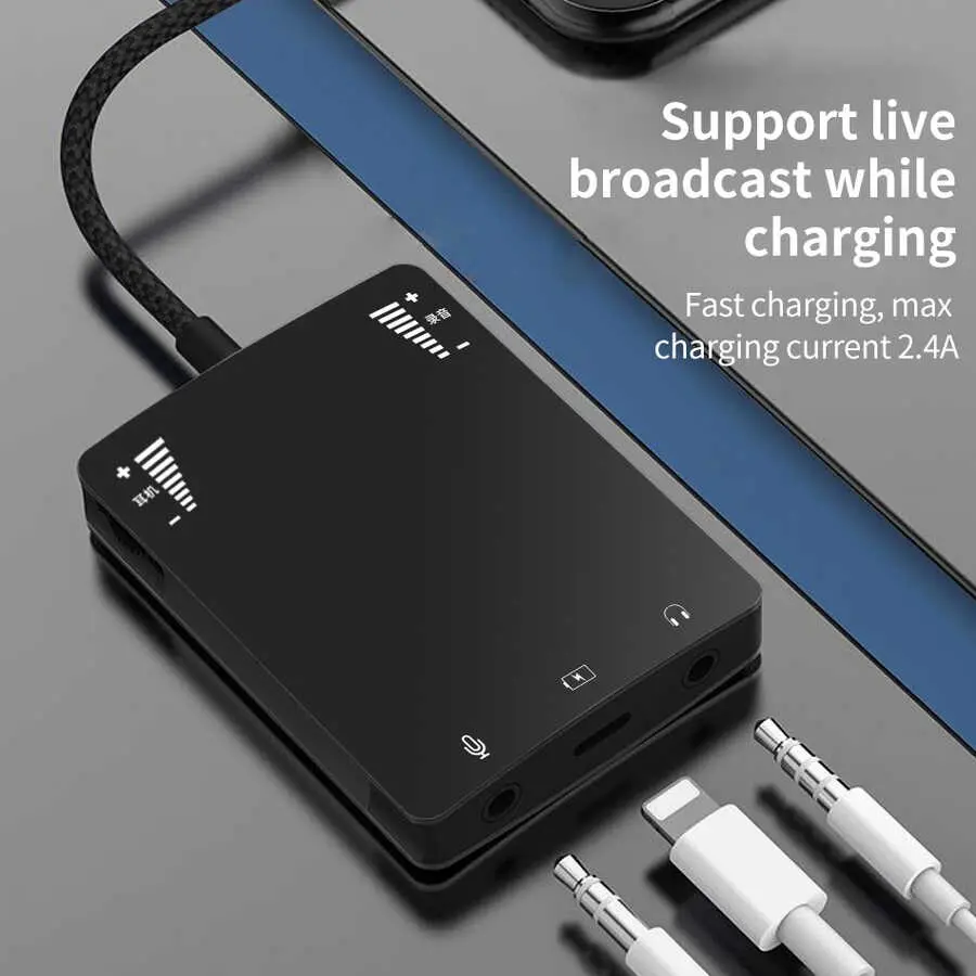Wiwu 3 in 1 Lightning Ses Adaptörü, 2x 3.5 mm Girişli