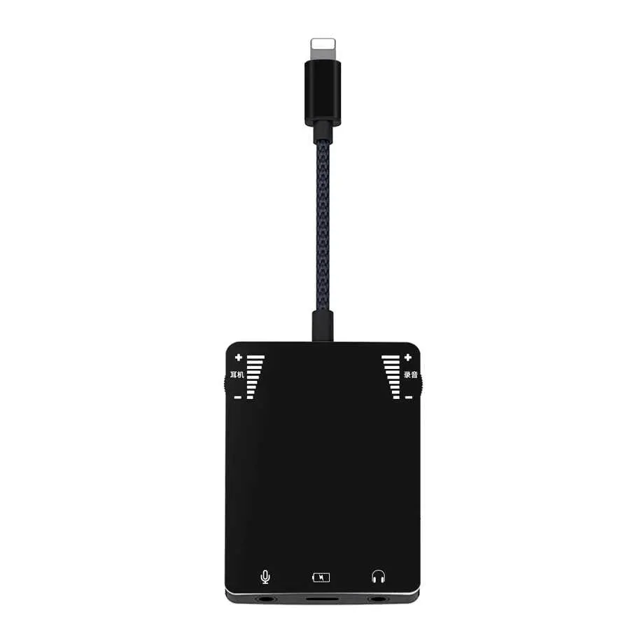 Wiwu 3 in 1 Lightning Ses Adaptörü, 2x 3.5 mm Girişli