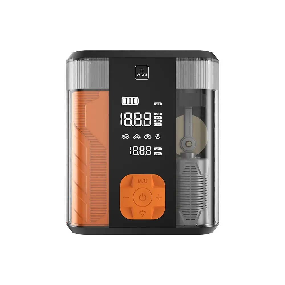 Wiwu CG201 4'ü 1 Arada Araç Takviye, Hava Pompası ve Powerbank 8800 mAh