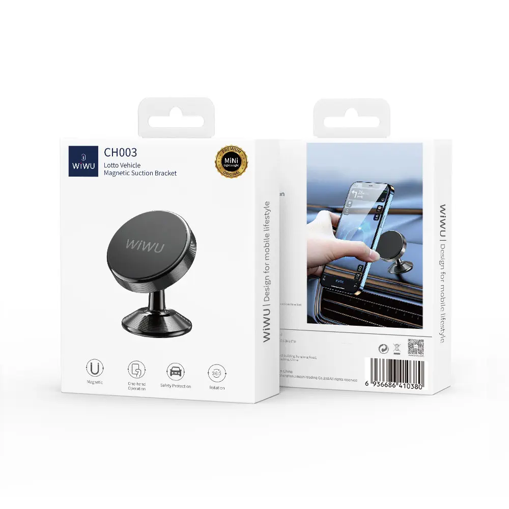 Wiwu CH003 360 Derece Dönebilen Manyetik Araç Telefon Tutucu