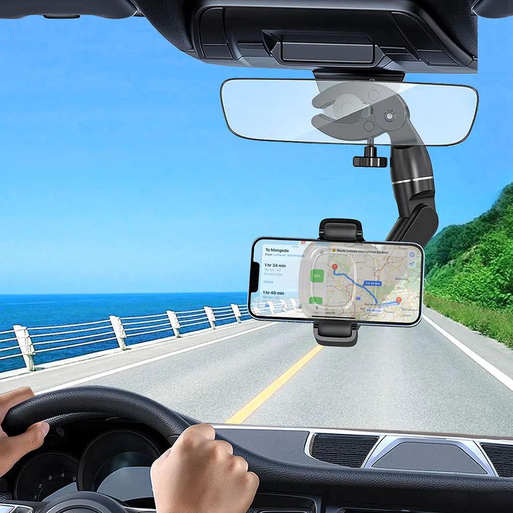 Wiwu CH039 Dikiz Aynası Telefon Tutucu, 360 Derece Dönebilen