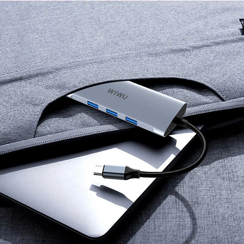 Wiwu Alpha 731HP Type-C Hub, USB 3.0 ve HDMI Çıkışlı