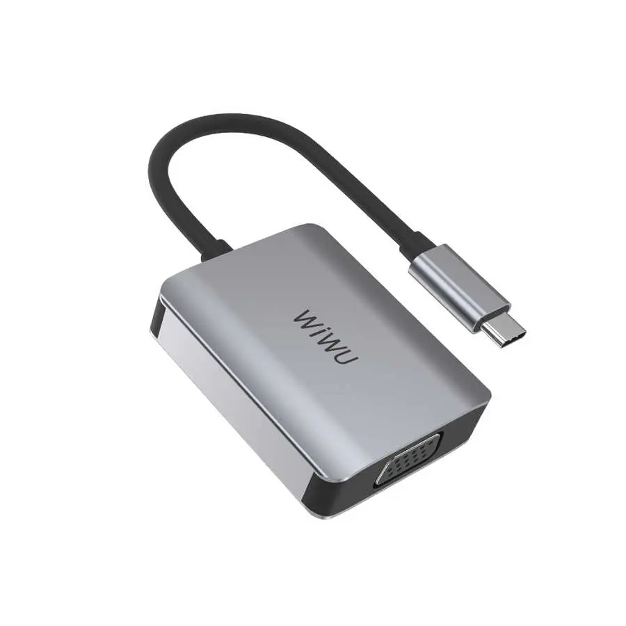 Wiwu Alpha A20VH Type-C Hub, VGA ve HDMI Çıkışlı, 4K 30 Hz