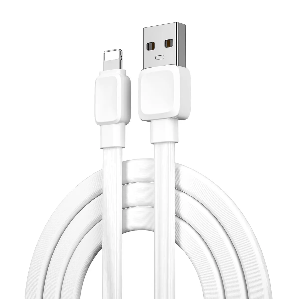 Wiwu Bravo Wİ-C003 USB-A to Lightning Şarj Kablosu, 1 m Yassı Tasarım