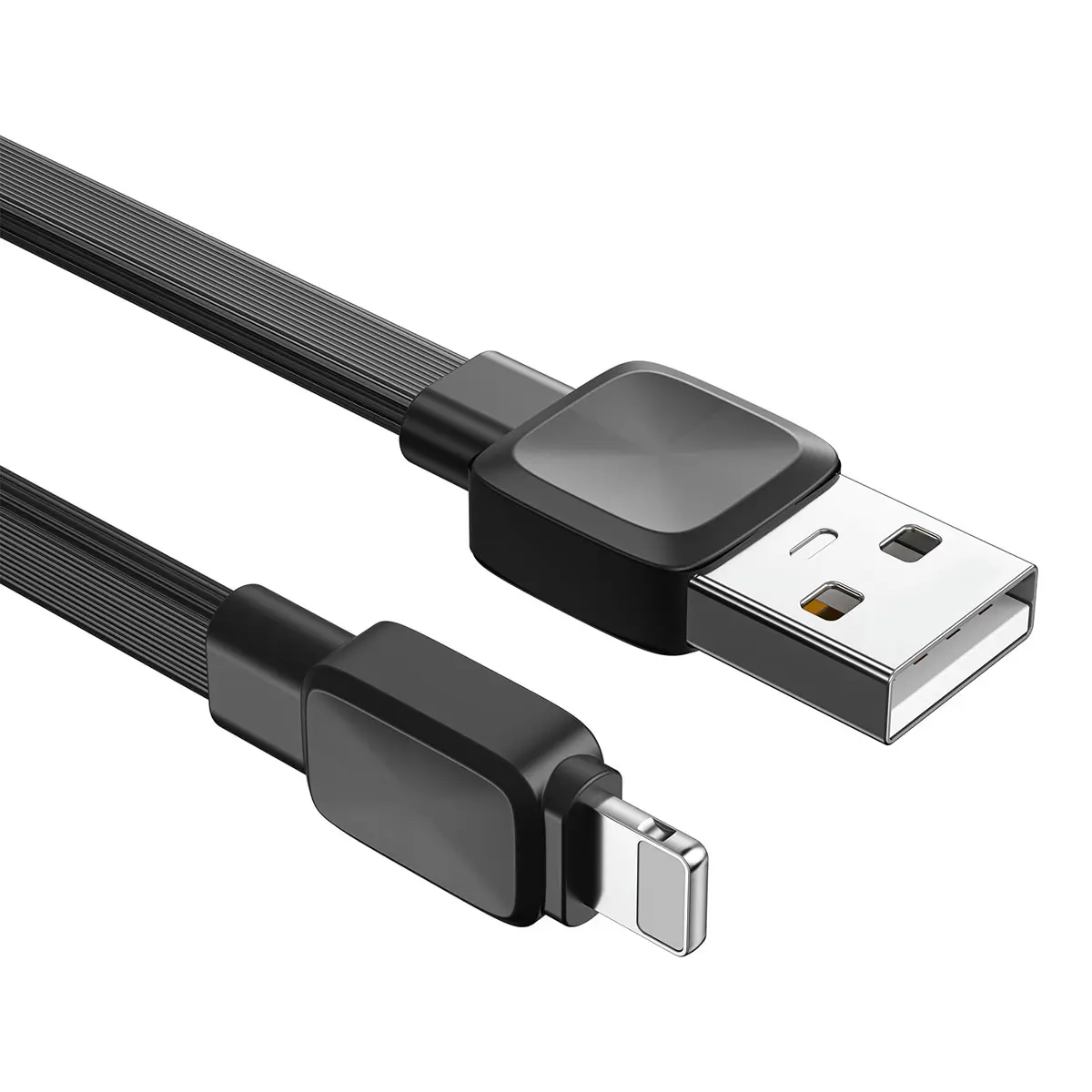 Wiwu Bravo Wİ-C003 USB-A to Lightning Şarj Kablosu, 1 m Yassı Tasarım