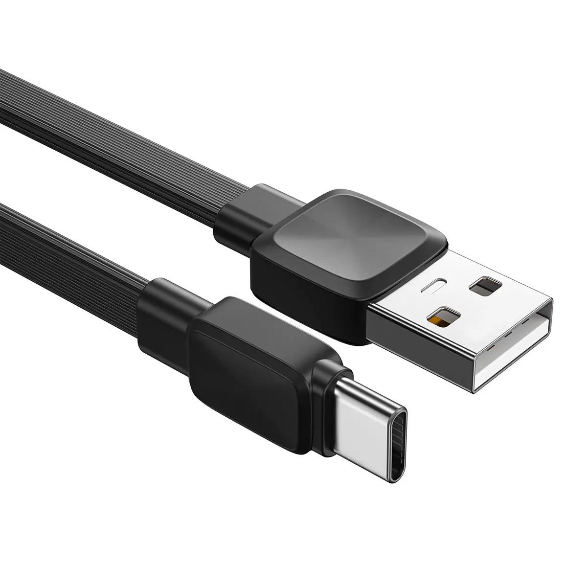 Wiwu Bravo Wİ-C003 USB-A to Type-C Yassı Şarj Kablosu, 1 m