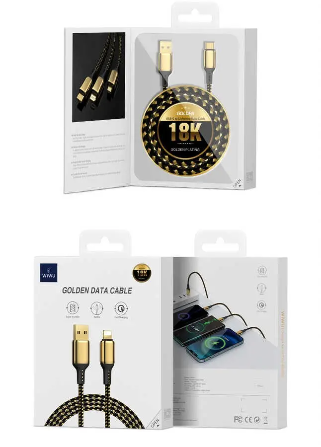 Wiwu Golden Series GD-102 Micro USB Şarj ve Data Kablosu, 1.2 m