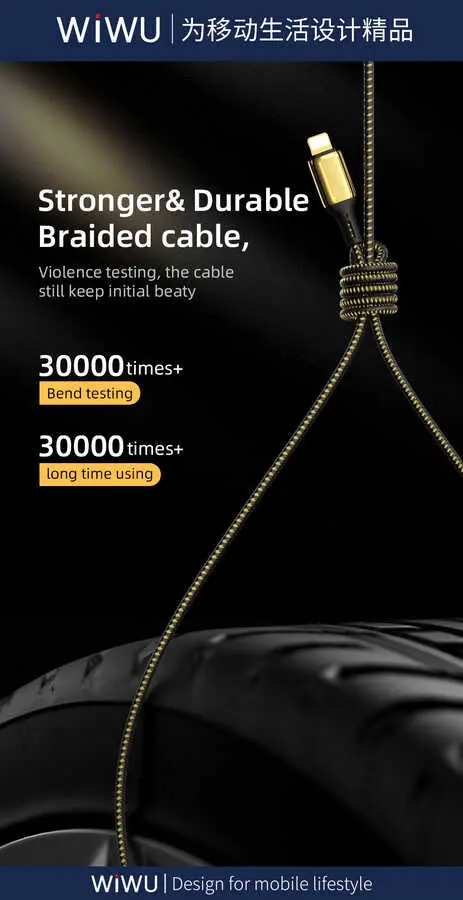 Wiwu Golden Series GD-103 Lightning to PD Şarj ve Data Kablosu, 5 m