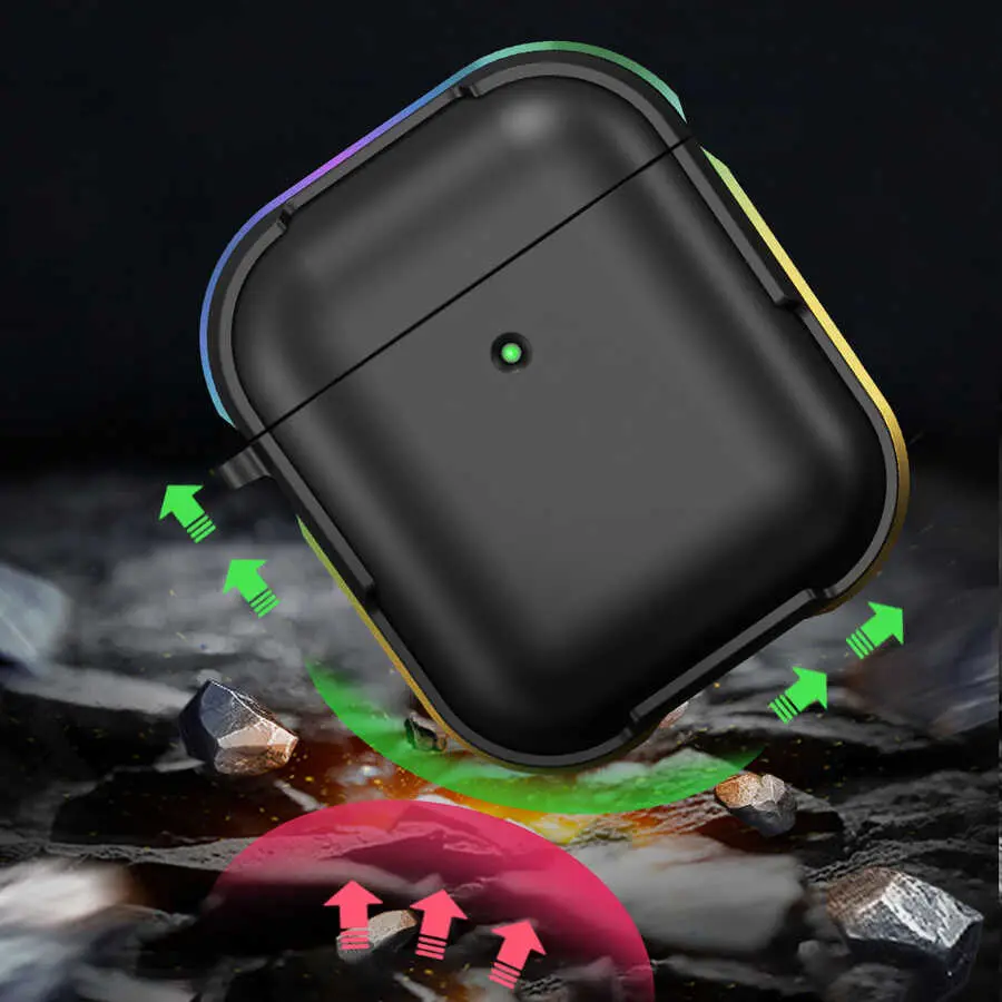 AirPods 1. ve 2. Nesil Alüminyum Çerçeveli Kılıf - Wiwu Defens Armor