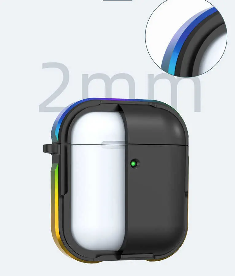 AirPods 1. ve 2. Nesil Alüminyum Çerçeveli Kılıf - Wiwu Defens Armor