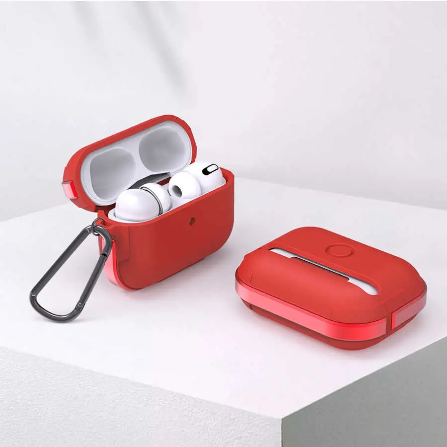 AirPods Pro Kılıf, Renkli Alüminyum Alaşım Çerçeveli - Wiwu Defens Armor