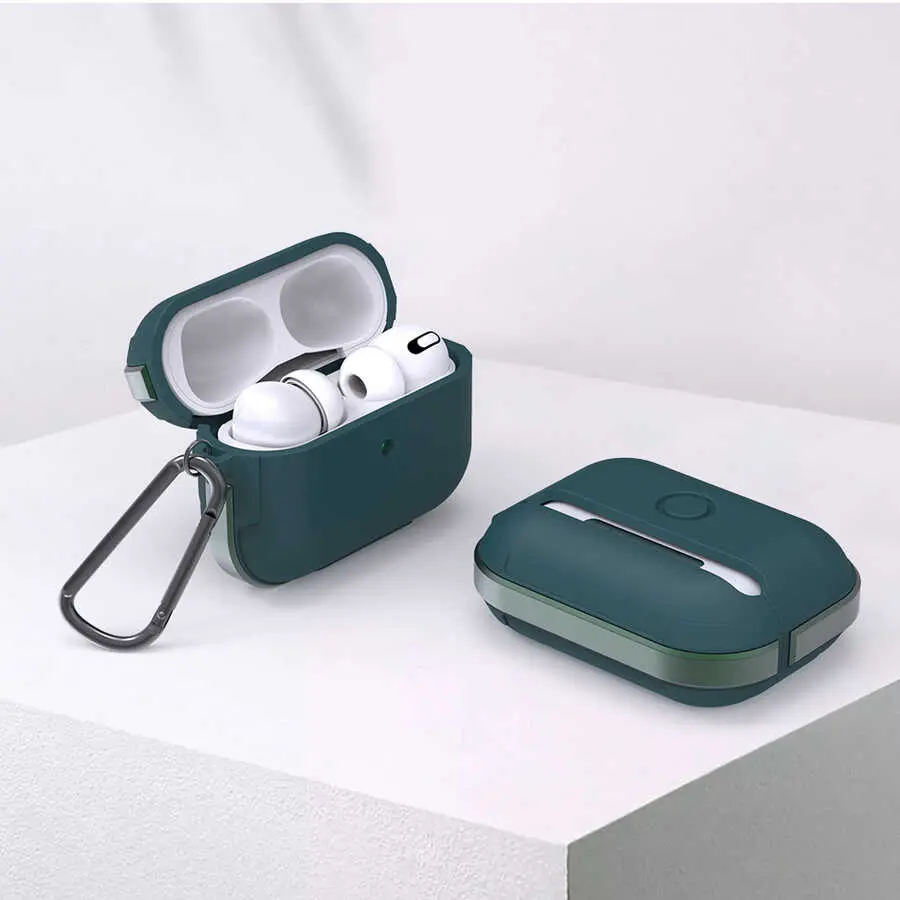AirPods Pro Kılıf, Renkli Alüminyum Alaşım Çerçeveli - Wiwu Defens Armor