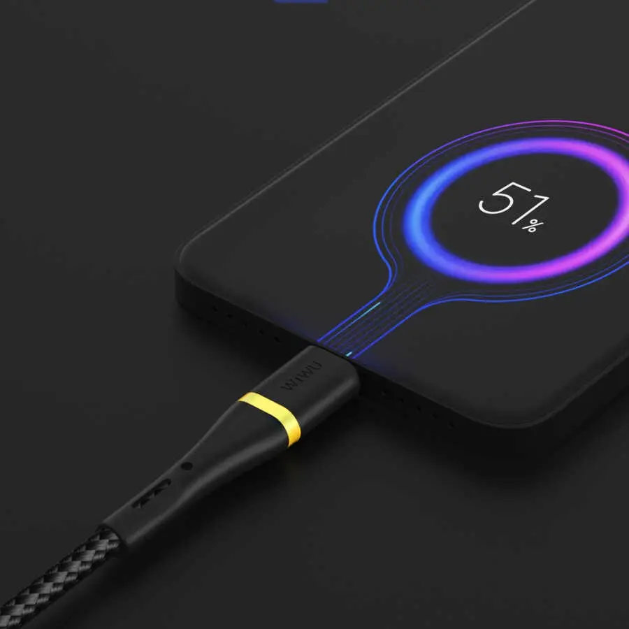 Wiwu ED-106 2'si 1 Arada USB-A ve Type-C Girişli Type-C Şarj ve Data Kablosu
