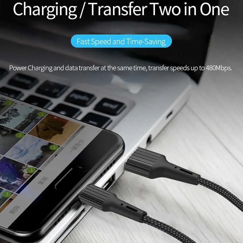 Wiwu G10 Gear Micro USB Şarj ve Data Kablosu, 1.2 m Naylon Örgülü