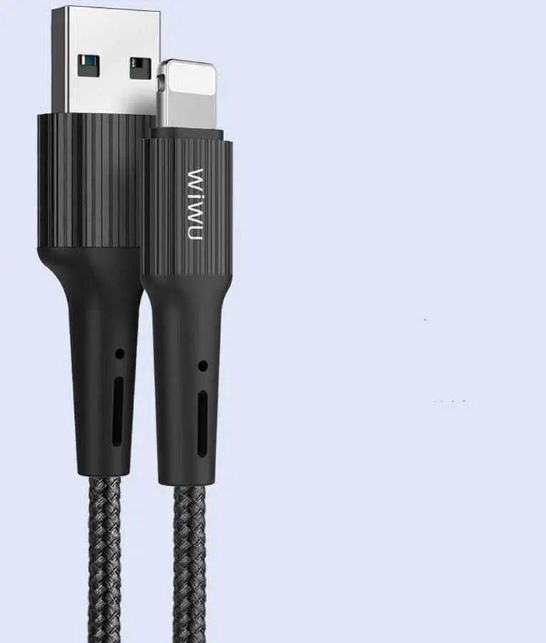 Wiwu G30 Gear Lightning Şarj ve Data Kablosu, 1.2 m Naylon Örgülü