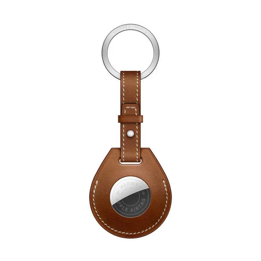 Wiwu Key Ring AirTag Anahtarlık, Deri Kaplamalı