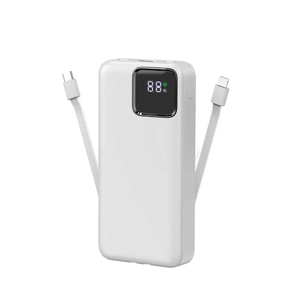 Wiwu JC-22 20000mAh 22.5W Powerbank, Type-C ve Lightning Kablolu