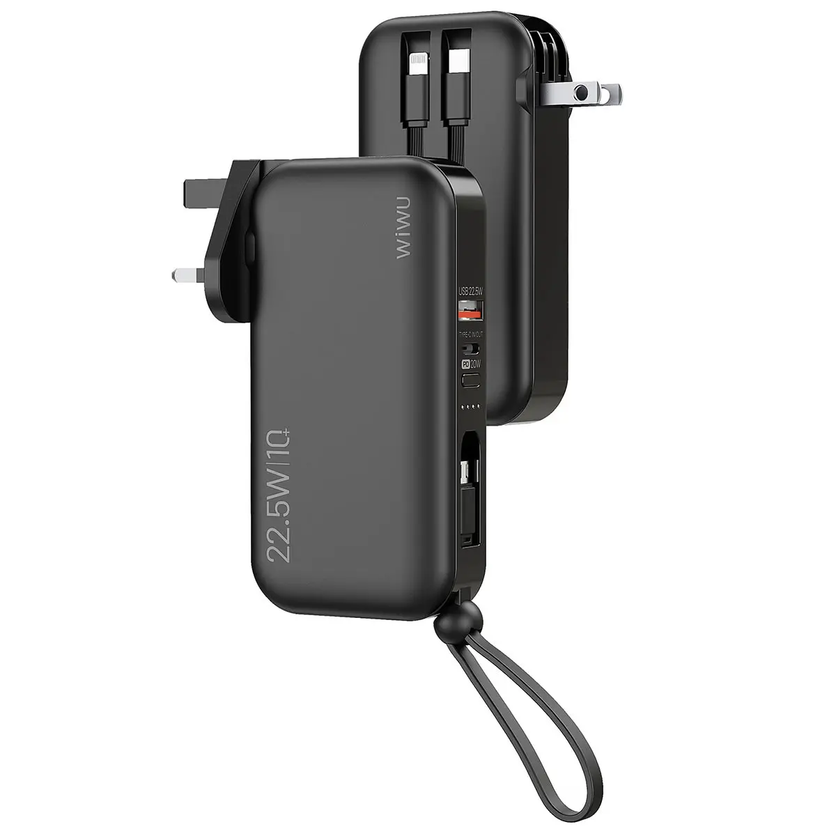 Wiwu JC-23 10000mAh 22.5W PD Powerbank, USB-C Lightning Micro Çıkışlı