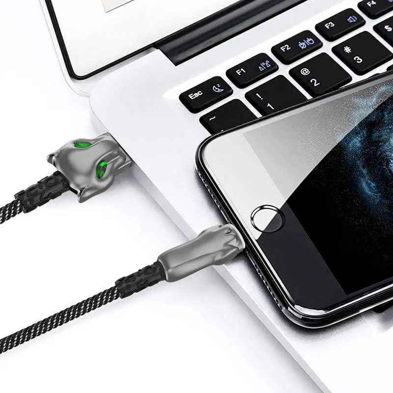 Wiwu Leopard Charging Synic Lightning Kablo, 1 m, 2.4A