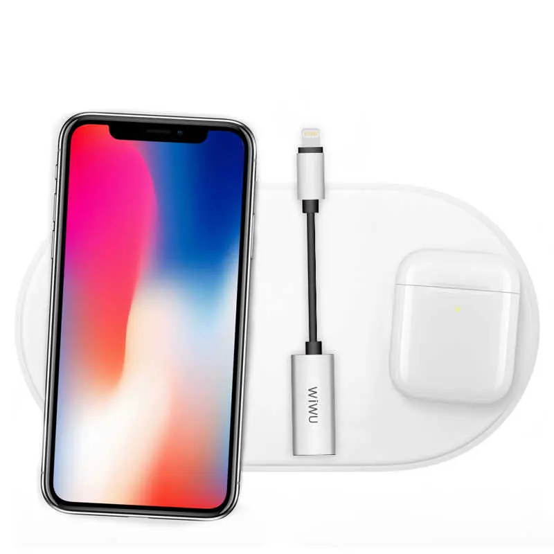 Wiwu LT01 Lightning Şarj ve Ses Adaptörü, 3.5 mm Kulaklık Girişli
