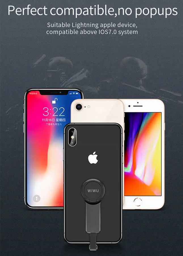 Wiwu LT05 Lightning Şarj ve Ses Adaptörü, 3.5 mm Kulaklık Çıkışlı