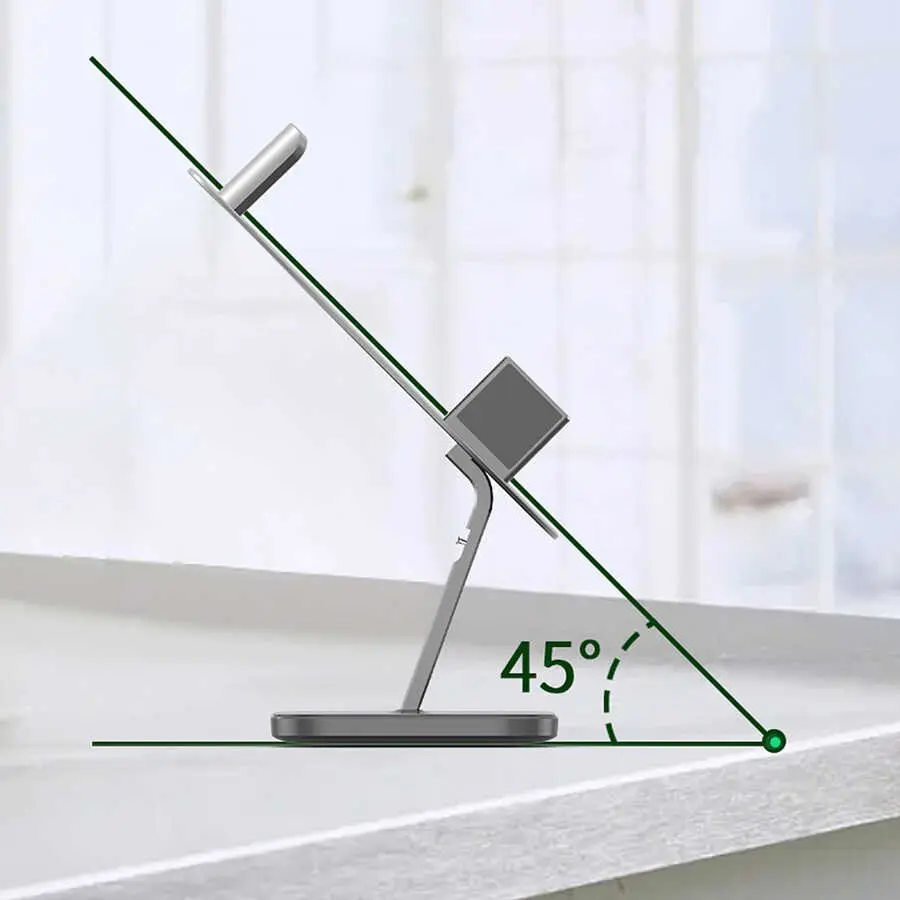 Wiwu M15 Mıknatıslı Kablosuz Şarj Standı, 15+15 W ve Type-C Giriş