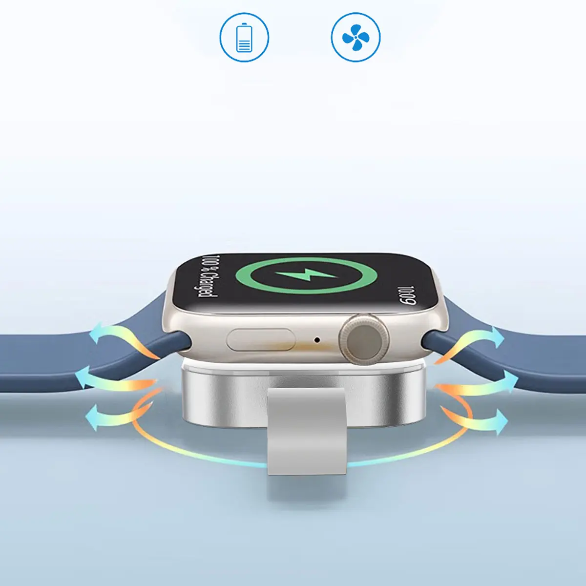Wiwu M16 Pro Manyetik Kablosuz Akıllı Saat Şarj Aleti, 2.5W