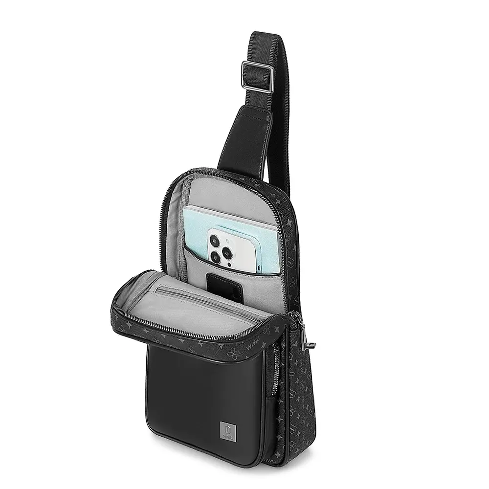 Wiwu Master Fingerprint Lock Parmak İzi Kilitli Suya Dayanıklı Çapraz Vücut Çantası