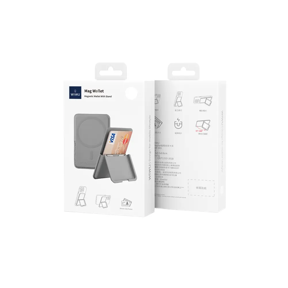 Wiwu MW-001 3 Hazneli PU Magnetik Standlı Kartlık