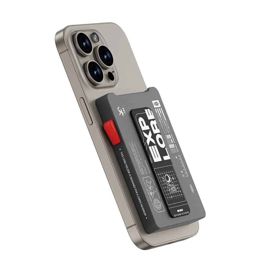 Wiwu MW-002 6 Hazneli MagSafe Uyumlu Manyetik Standlı Kartlık