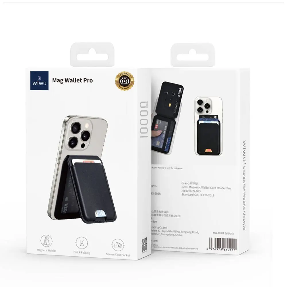 Wiwu MW-003 Mag Wallet Manyetik Kartlık ve Telefon Standı
