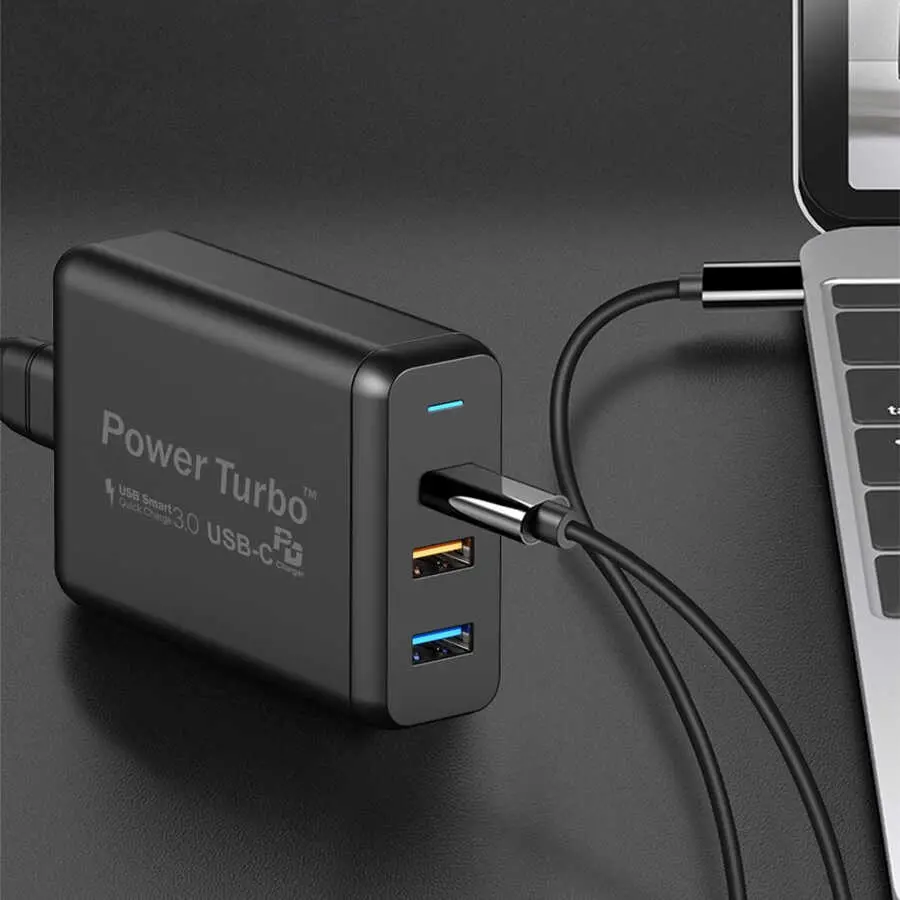Wiwu PD Power Turbo TX-MU520C-A Şarj Adaptörü, 45 W PD ve QC 3.0