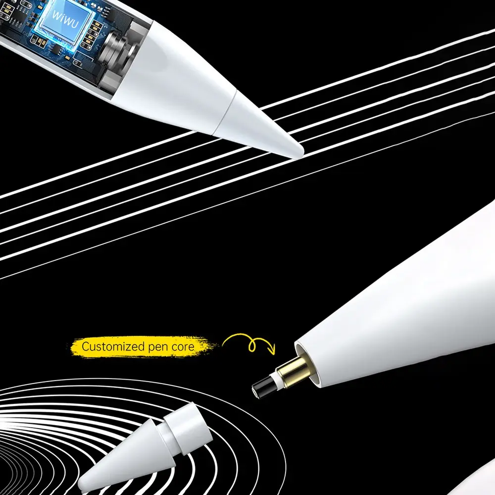 Wiwu Pencil A03 Kablosuz Şarjlı Dokunmatik Kalem, Palm Rejection ve Eğim Hassasiyeti